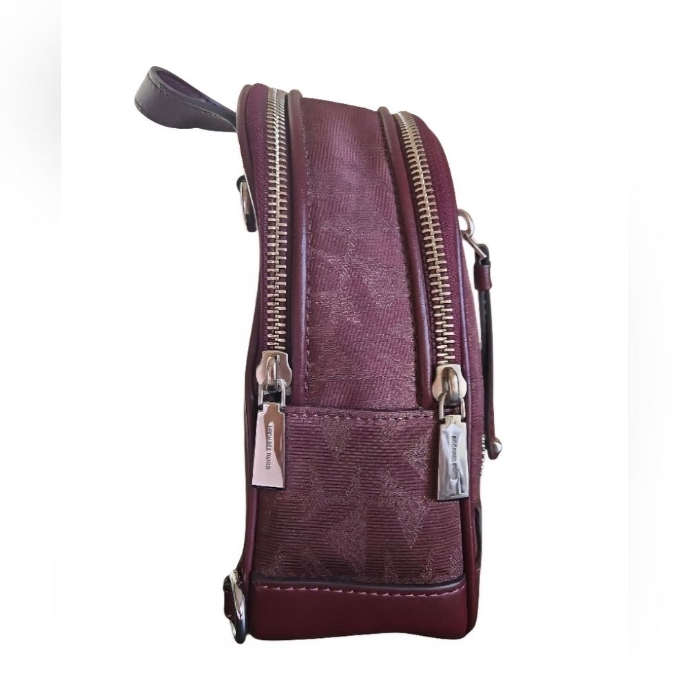 Michael Kors Brooklyn Mini Burgundy Backpack In EUC - Picture 3 of 9